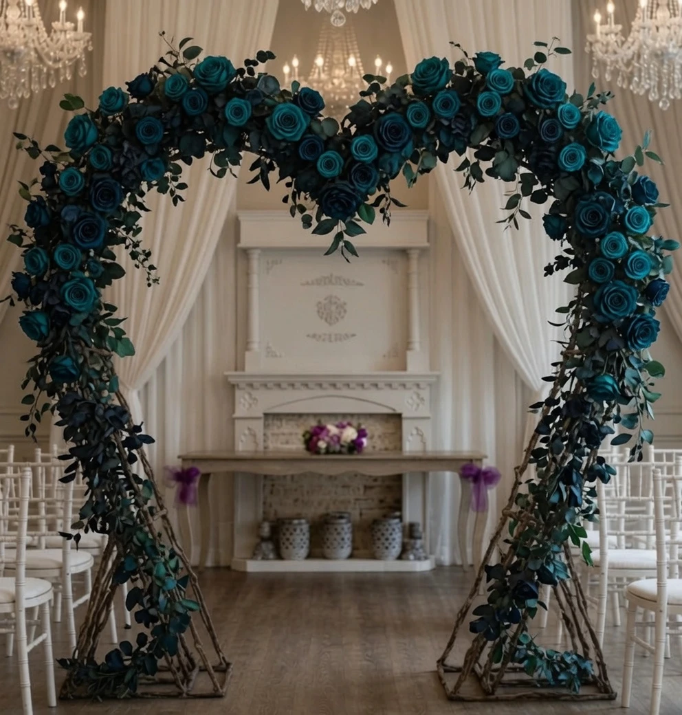 Teal Noir Heart Arch