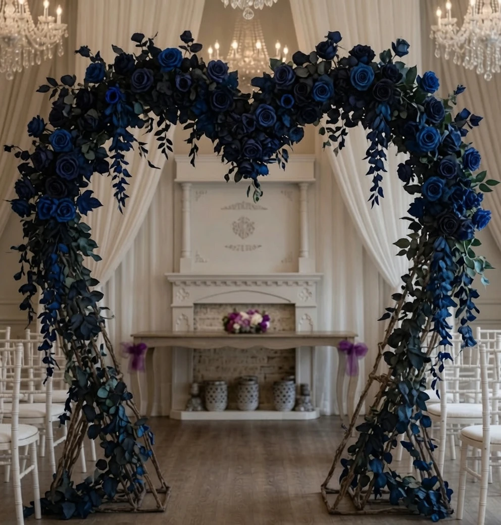Midnight Blue Heart Arch